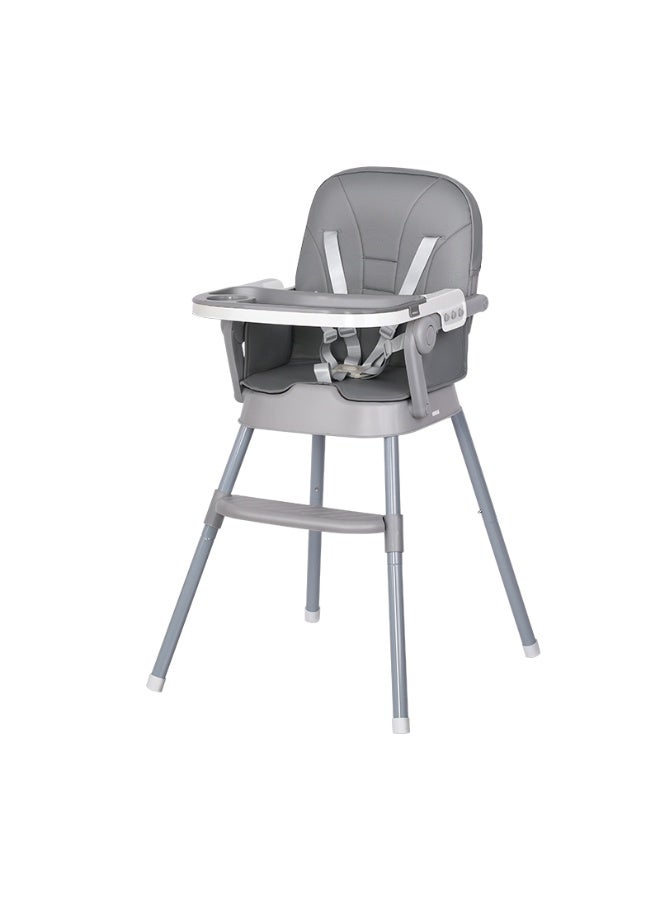 فول جوي كرسي طعام مرتفع قابل للتعديل للأطفال 4* 1 ، مقعد معزز لكرسي تغذية الأطفال,حزام أمان ,مسند قدم مع صينية قابلة للفصل ,كرسي عالٍ قابل للطي للأطفال الصغار من عمر 6 أشهر إلى 4 سنوات - Image 3