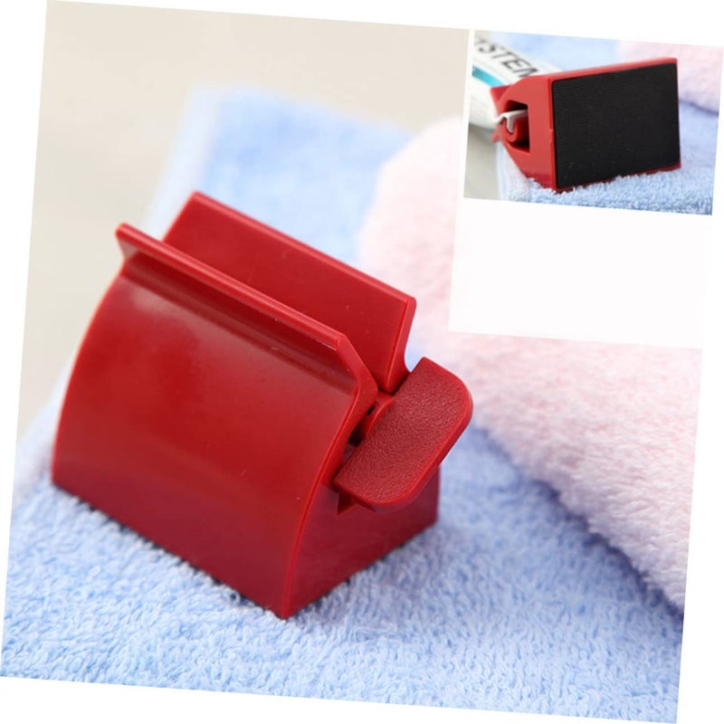 Red Plastic Toothpaste Squeezer Stand Even Dispensing Saves Tube Contents Non Deformable - Image 5