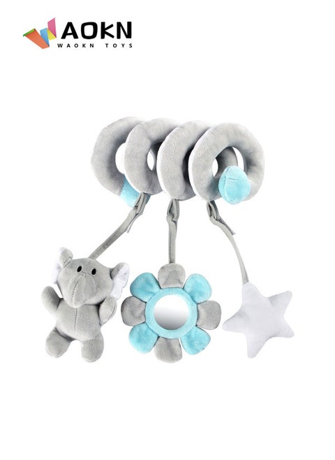 New Elephant Baby Pacifying Plush Animals Crib Toys for Praents Lulling Baby to Comfortable Sleeping Baby Comforters Blanket Stuffed Toy,Newborn Gifts for Baby Girl Boy, Kids, and Toddlers (Elephant)