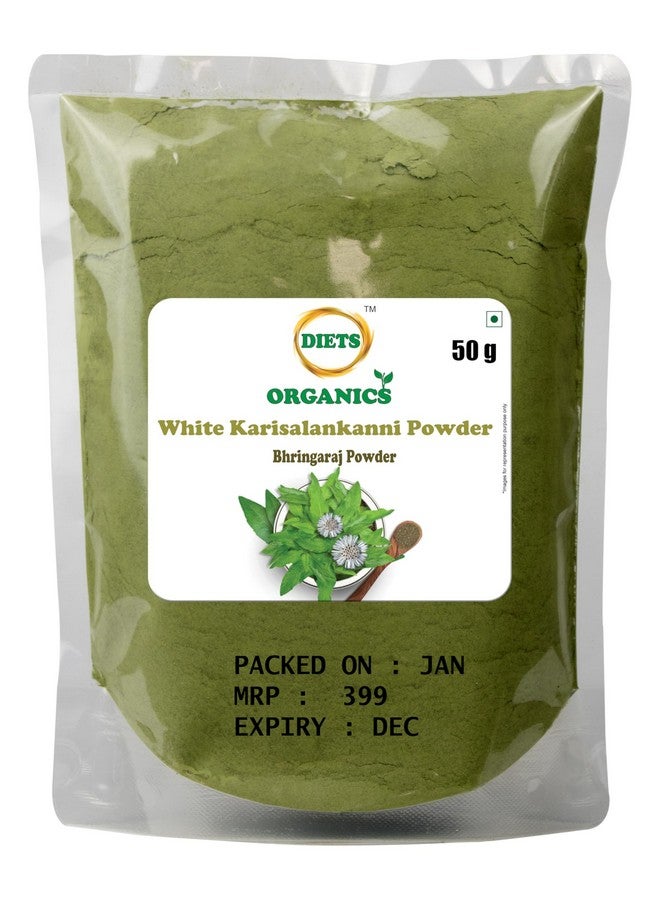 Diets Organics White Karisalankanni Powder,Bhringaraj Powder -50Gms - Image 1