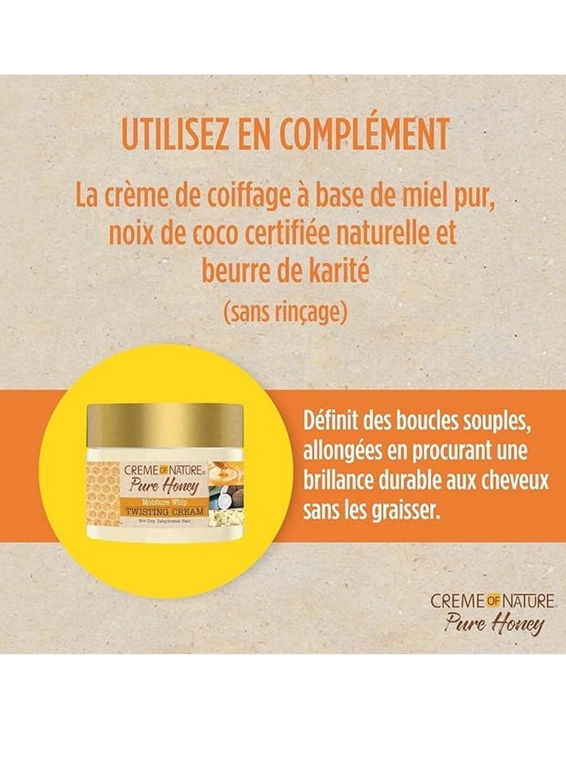 Creme of Nature Creme of Nature, Curl Cream for Curly Hair, Pure Honey Moisture Whip Twisting Cream for Dry Dehydrated Hair, 11.5 Fl Oz (Pack of 2)  - Image 3