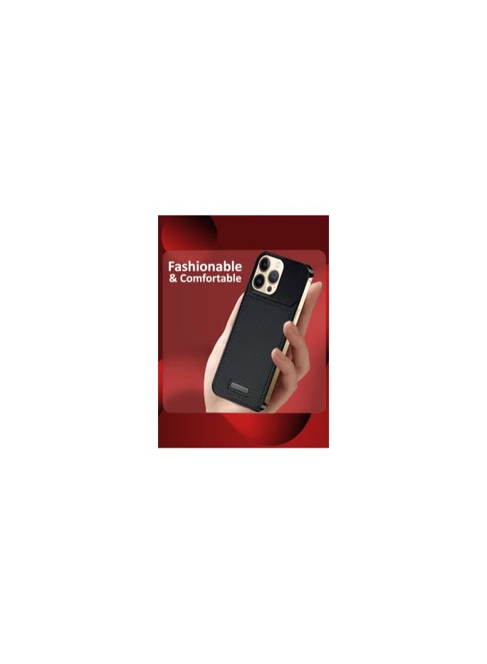 CATANES iPhone 13 Pro Max 2 Pack Case Leather Metal Design, Slim Lightweight Minimalist Cover,1 Case 1 Screen Protector - Image 2