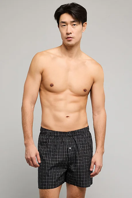 R&B Plaid Boxer with Elastic Waist