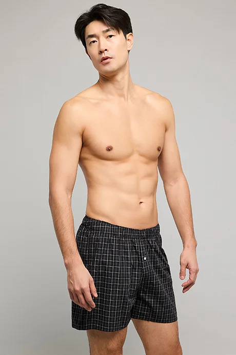 R&B Plaid Boxer with Elastic Waist