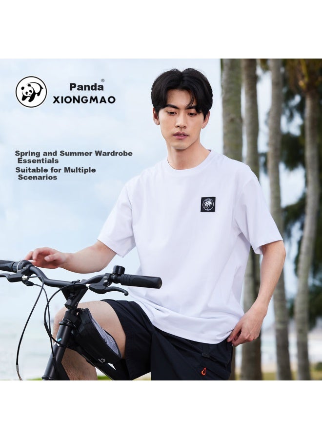 Panda Camel Series Outdoor Short Sleeve Quick Dry T-Shirt Men Women Spring Summer Sports Casual Top Inner Wear K170 Black, Xs - Image 2