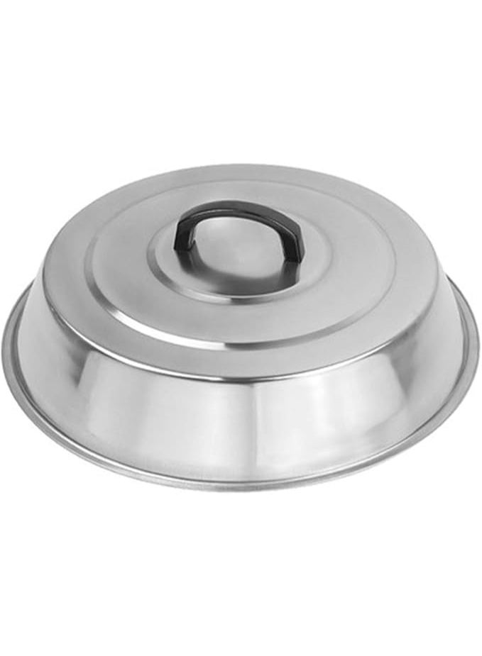 LOOPITYS pot lid 12.6 Inch（2 pieces）Round boiler cover，Stainless Steel cauldron lid thickened and heightened with heat proof handle Cooking Indoor or Outdoor for home kitchens and commercial catering frying pan lid accessories