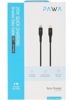 Nylon Braided 20W Data & Quick Charging USB-C to Lightning Cable 2m/6.5ft