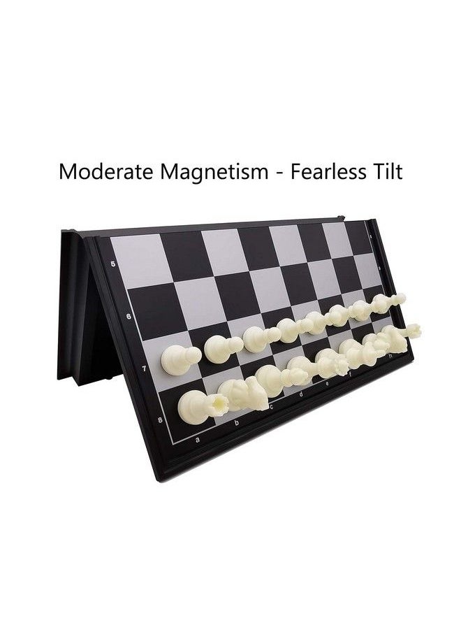 Fuhengli 9.8" Magnetic Travel Chess Set For Adults And Kids, With Outdoor Portable Folding Chess Board, Black & White Color  - Image 4