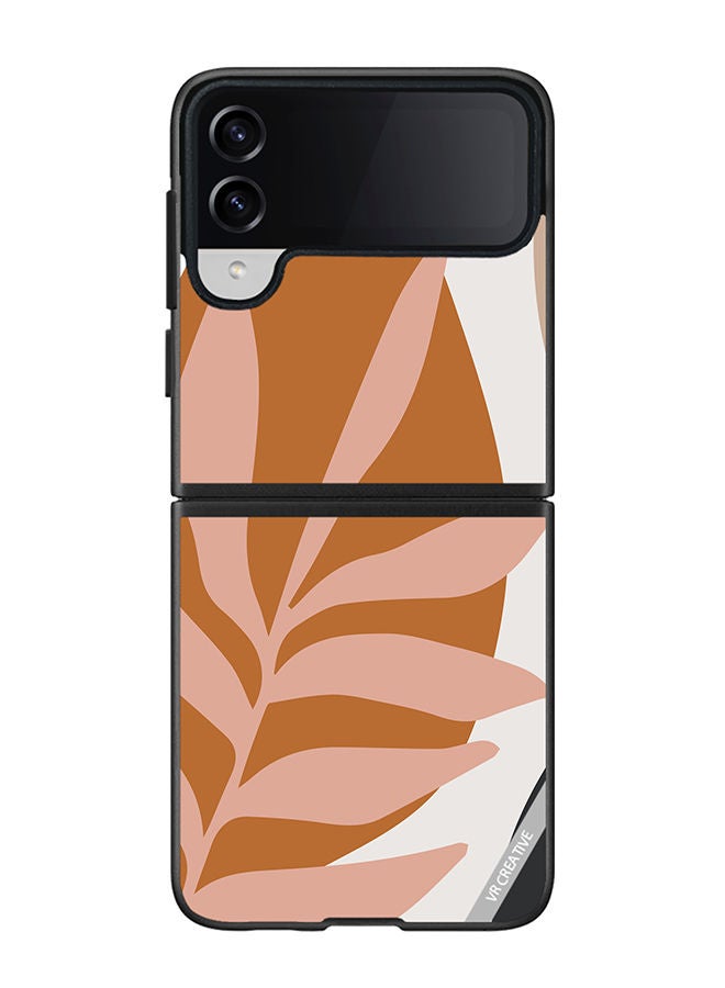 VR CREATIVE Protective Case Cover For Samsung Galaxy Z Flip4 Leaf Tropical Design Multicolour - Image 1