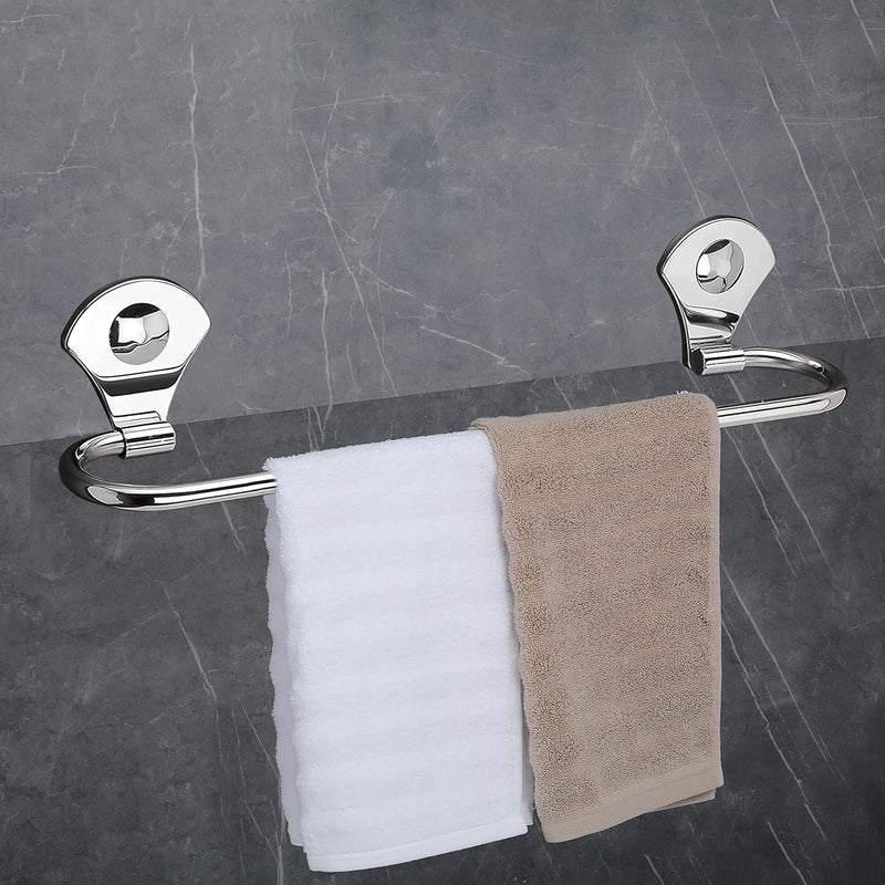 FORTUNE Stainless Steel Towel RodTowel BarTowel HolderTowel HangerTowel StandTowel RackTowel Rail for Washroom Bathroom Accessories for Home Hotel Chrome 18 Inch Pack of 3 - Image 2