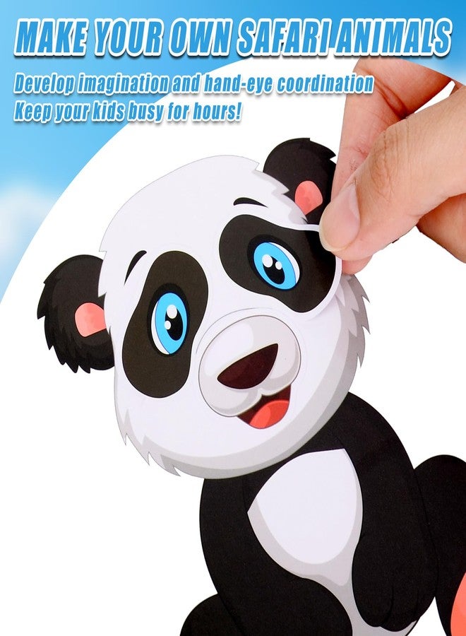 Cosomia 48 Sheets Create Funny Safari Animals Stickers, Make a Face Stickers for Boys and Girls, Travel Sticker Books, Party Favors, Birthday, Home, School and Activities Gifts for Kids Ages 3+ - Image 5