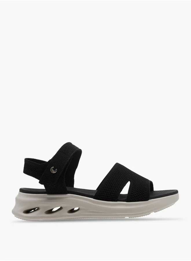 Le Confort Women's FlyknTextured Cross Strap Sandals with Hook and Loop Closure