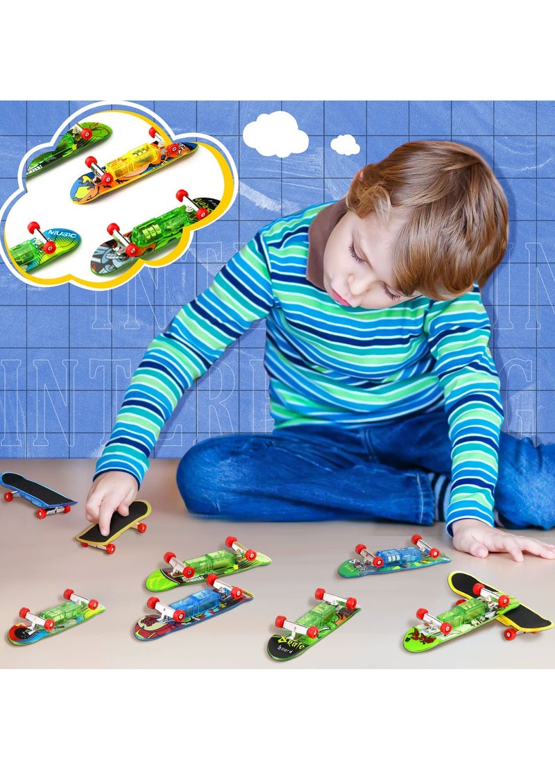 Excefore - Light up Mini Finger Skateboard Toys Set, 18 Pcs  LED Finger Skateboards, Hand Skateboard Toys Fingerboard Tiny Skateboards for Fingers Creative Fingertips Movement for Sports Party Favors - Image 1