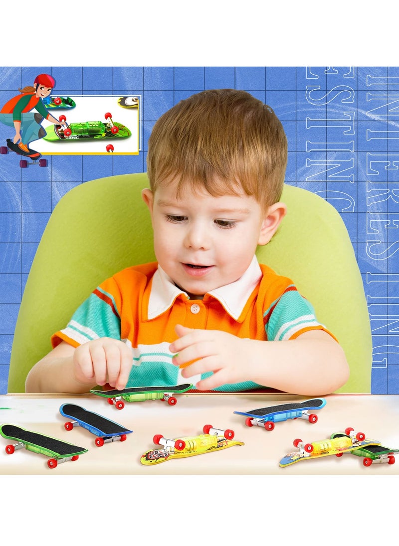 Excefore - Light up Mini Finger Skateboard Toys Set, 18 Pcs  LED Finger Skateboards, Hand Skateboard Toys Fingerboard Tiny Skateboards for Fingers Creative Fingertips Movement for Sports Party Favors - Image 1