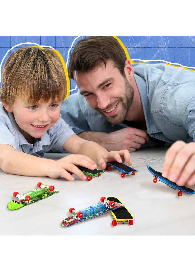 Excefore - Light up Mini Finger Skateboard Toys Set, 18 Pcs  LED Finger Skateboards, Hand Skateboard Toys Fingerboard Tiny Skateboards for Fingers Creative Fingertips Movement for Sports Party Favors - Image 1