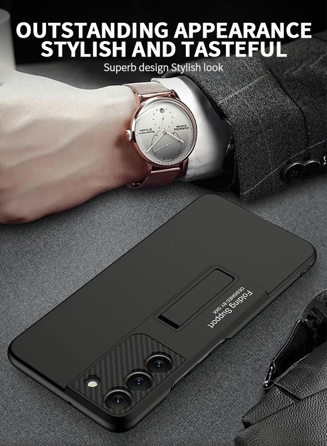 GROIC For Samsung Galaxy S23 Case 6.1'', S23 Slim Stand Cover with Screen Protector, Galaxy S23 shell Supports Wireless Charging [Adjustable Stand, Anti-Drop, Anti-Fingerprint] - Black - Image 3