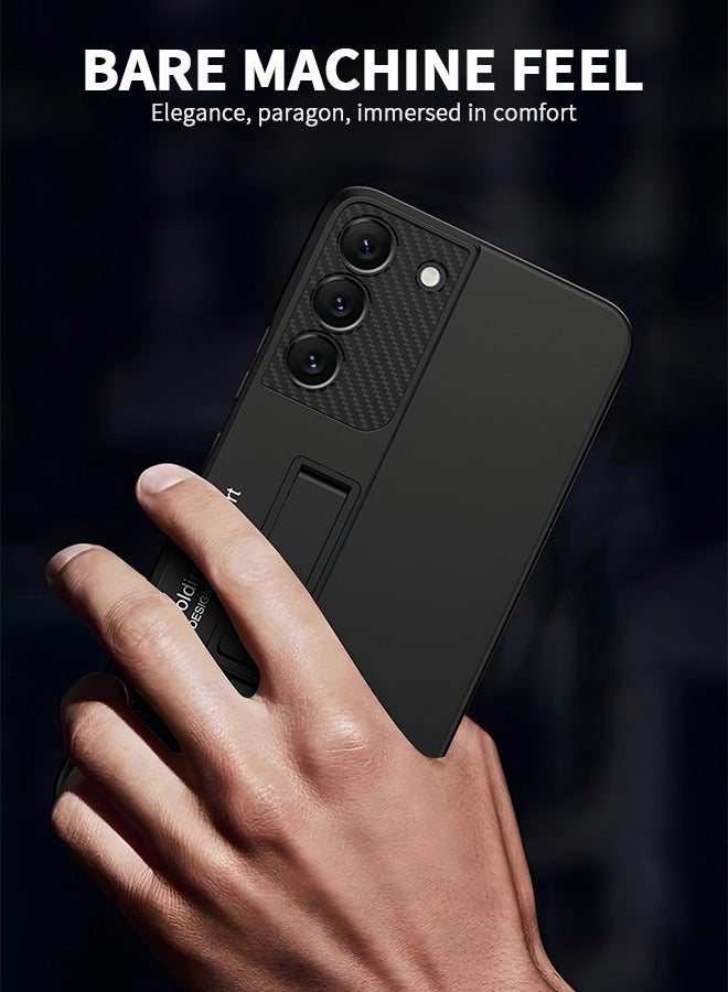 GROIC For Samsung Galaxy S23 Case 6.1'', S23 Slim Stand Cover with Screen Protector, Galaxy S23 shell Supports Wireless Charging [Adjustable Stand, Anti-Drop, Anti-Fingerprint] - Black - Image 5