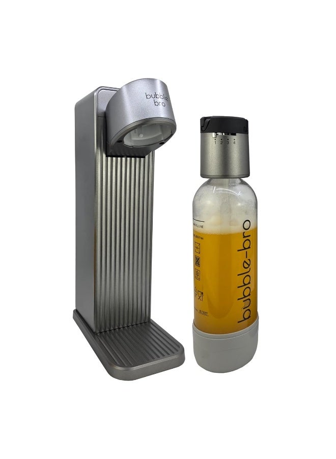 bubble-bro Versa Soda Maker Starter Kit - with 60L CO2 Cylinder  - carbonate any drink (Metallic Grey) - Image 2