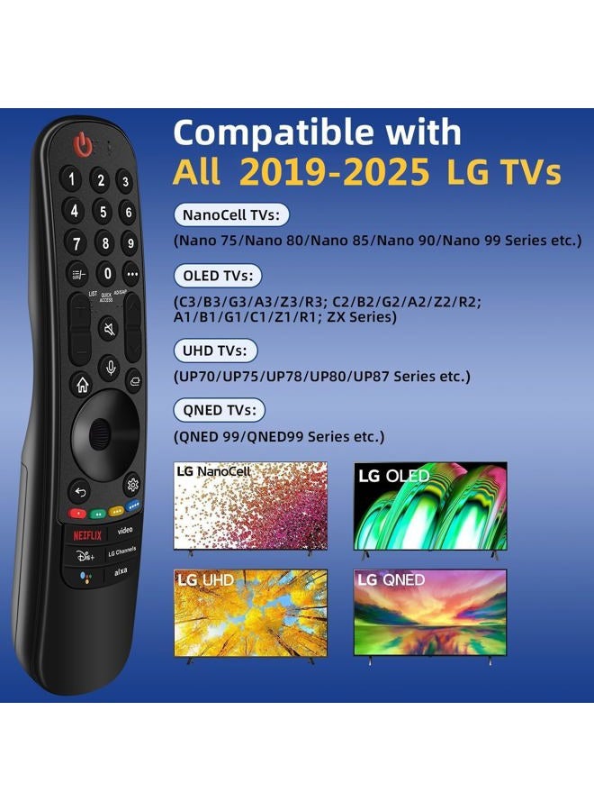 Nettech Replacement for LG TV Remote, for All 2019-2025 LG Remote Control for Smart TVs with Voice and Pointer Function, for LG Magic Remote. 1-Year Warranty. - Image 4