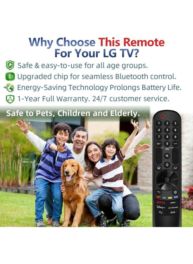 Nettech Replacement for LG TV Remote, for All 2019-2025 LG Remote Control for Smart TVs with Voice and Pointer Function, for LG Magic Remote. 1-Year Warranty. - Image 3