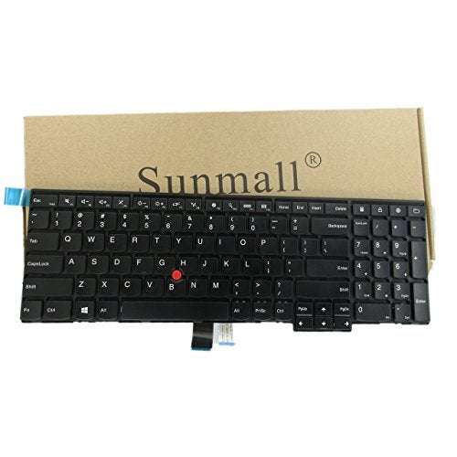 SUNMALL بديل لوحة مفاتيح لابتوب SUNMALL الجديدة مع (إطار ومؤشر) متوافق مع IBM Lenovo ThinkPad Edge E531 W540 W541 W550 W550S T540 T540P T550 سلسلة تناسب P/N 0C45254 04Y2465 بدون إضاءة خلفية - Image 2