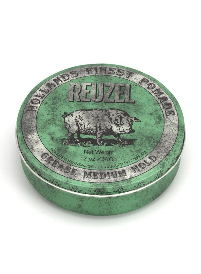 Reuzel بومادة ريوزيل الخضراء، تثبيت متوسط طوال اليوم، شمع تصفيف قائم على الزيت، لمعة متوسطة، سهل الغسل، لجميع أنواع الشعر - Image 1