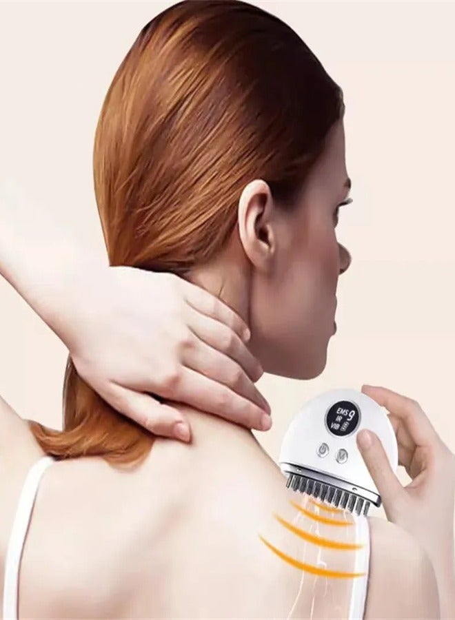 دامين جهاز تدليك فروة الرأس الكهربائي متعدد الوظائف، جهاز شد وإزالة التجاعيد، للاسترخاء وشد خطوط الطول. - Image 4