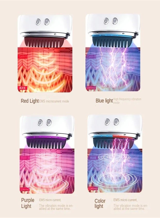 دامين جهاز تدليك فروة الرأس الكهربائي متعدد الوظائف، جهاز شد وإزالة التجاعيد، للاسترخاء وشد خطوط الطول. - Image 5