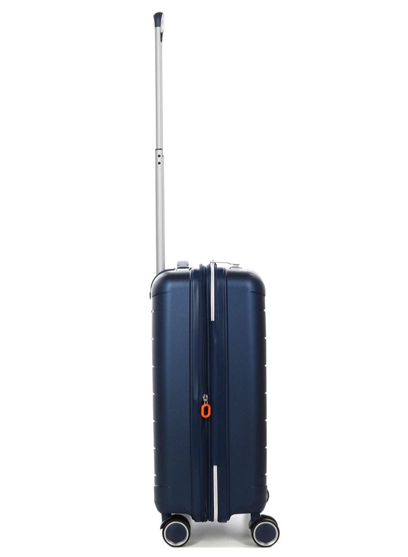Jump Furano 2 PP Hard Expandable Suitcase Luggage Trolley 55 cm Cabin Navy Blue - Image 3
