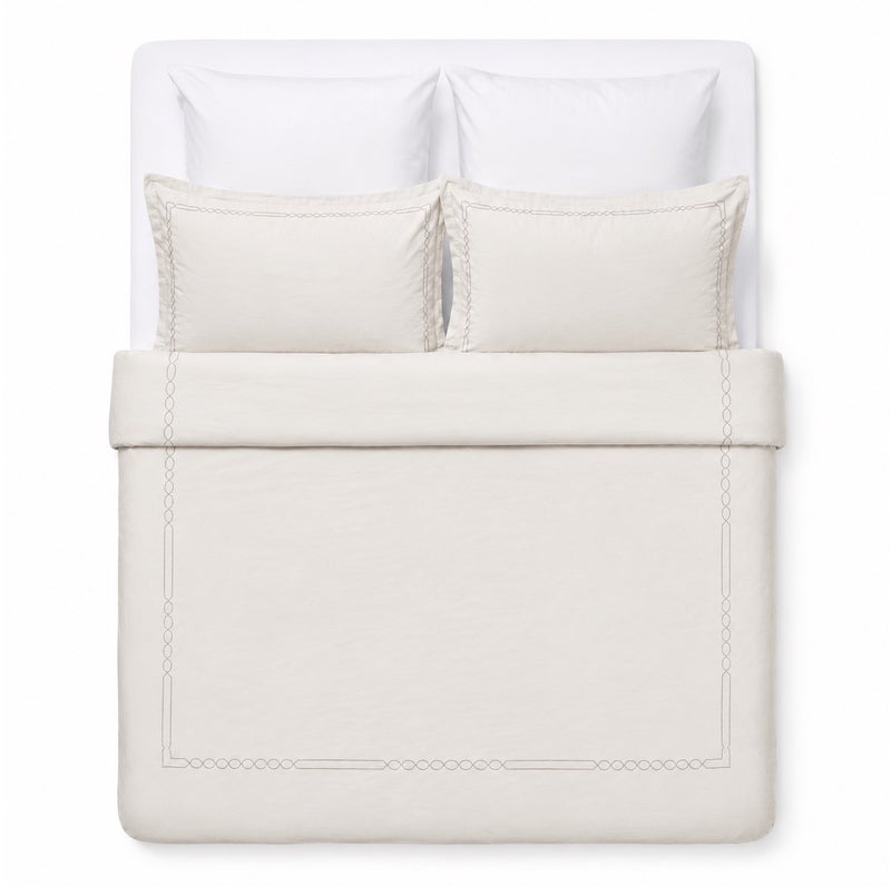 HOMETOPIA Luxury Hotel Style Embroidered Quilted Comforter Set 6 Pieces, Elegant Picture Frame Design, Soft Breathable Bedding Set, King Size, All Season - Image 2