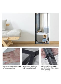 Y&D Pet Screen Door Thickened Cat Resistant Mesh Strong Nano-Coating Anti-Scratch for Living Room Patio Scratch Proof with Zipper Closure 90x210cm  - Image 4