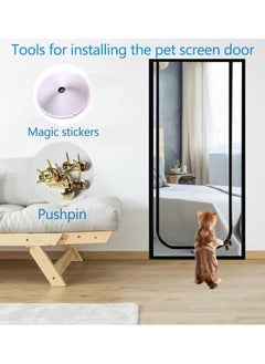 Y&D Pet Screen Door Thickened Cat Resistant Mesh Strong Nano-Coating Anti-Scratch for Living Room Patio Scratch Proof with Zipper Closure 90x210cm  - Image 5