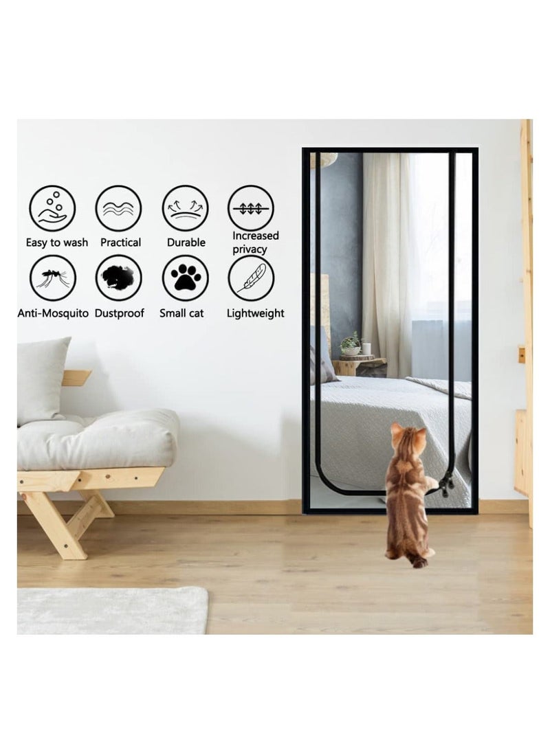 Y&D Pet Screen Door Thickened Cat Resistant Mesh Strong Nano-Coating Anti-Scratch for Living Room Patio Scratch Proof with Zipper Closure 90x210cm  - Image 2