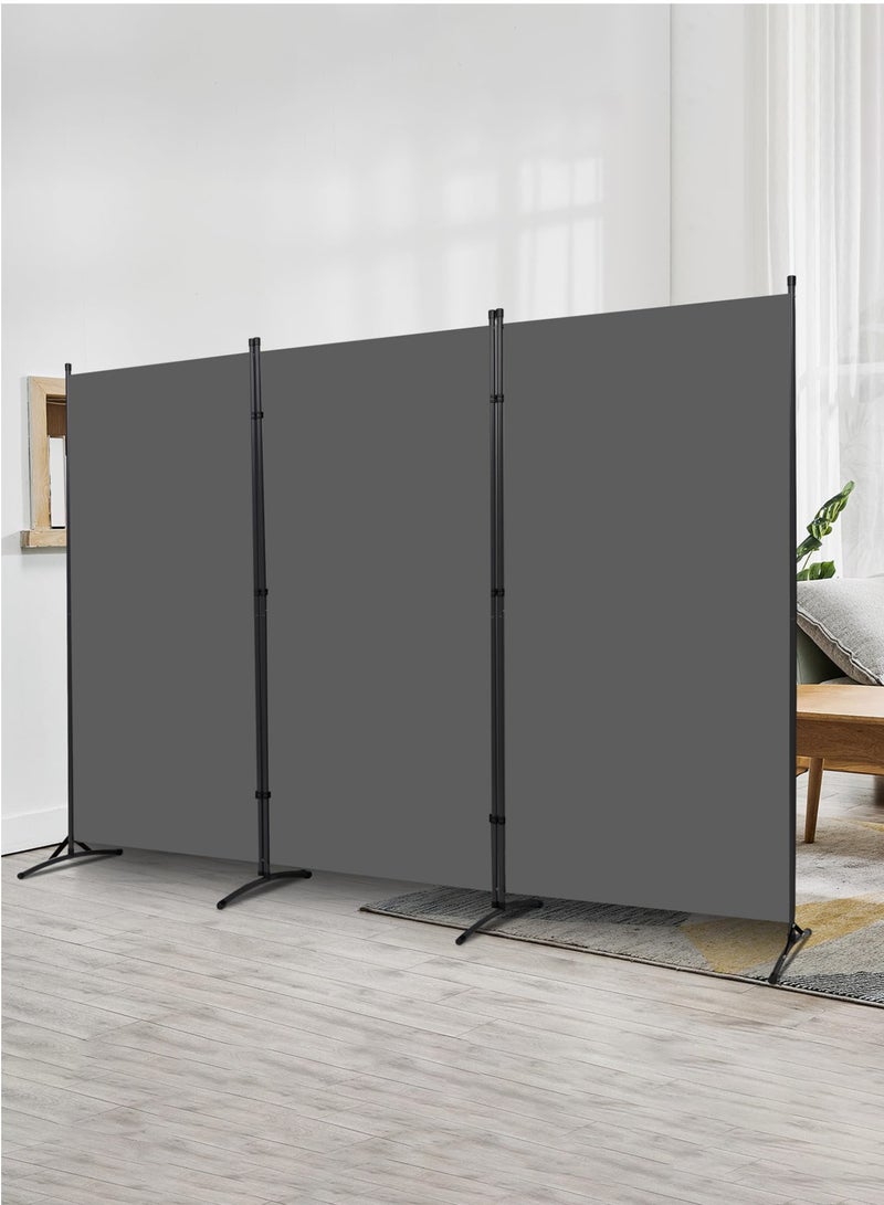 WALALLA 3 Panels Room Divider, 6 Ft Tall Indoor Folding Privacy Panels Screen, Portable Partition Separator, Freestanding Separation Temporary Wall, Room Partition Wall Dividers for Home Office - Image 1