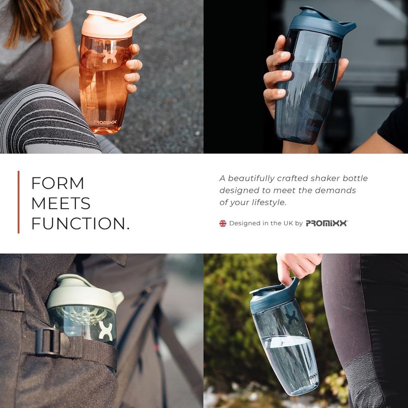 PROMIXX Pursuit Protein Shaker Bottle - Premium Shaker For Protein Shakes - Lifetime Durability, Leakproof, Odourless - 700Ml / 24Oz (Midnight Blue) - Image 2