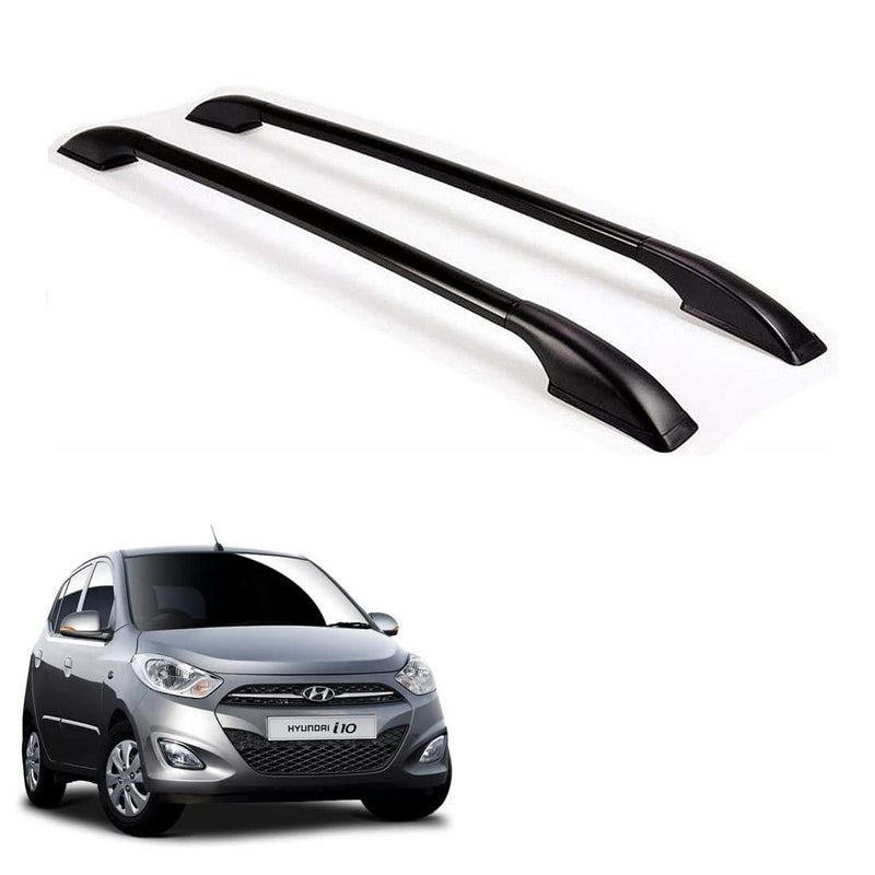 SPREADX Car Non-Drilling Metal Roof Rail Black Set Suitable for Hyundai i10 - Image 1