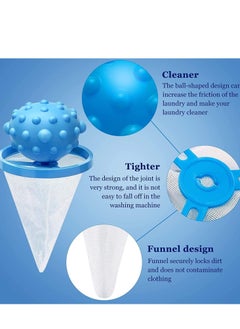 NIBEMINENT 6pcs Reusable Washing Machine Lint Catcher Household Mesh Bag Hair Filter Net Pouch Washer Nice Hot No Chemicals Tumble Wash Laundry Dryer Balls Soften Fabric  - Image 2