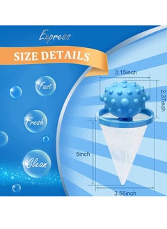 NIBEMINENT 6pcs Reusable Washing Machine Lint Catcher Household Mesh Bag Hair Filter Net Pouch Washer Nice Hot No Chemicals Tumble Wash Laundry Dryer Balls Soften Fabric  - Image 3