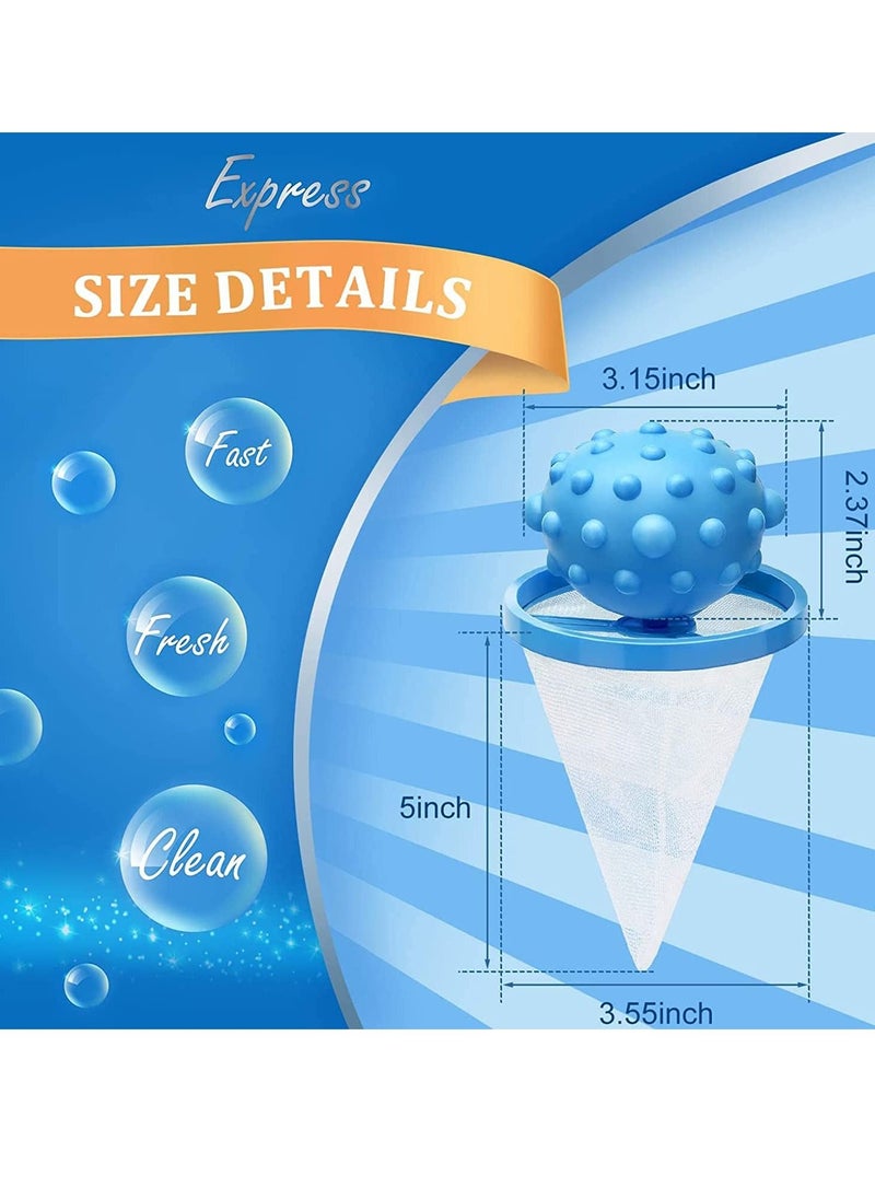 نيبمينينت 6pcs Reusable Washing Machine Lint Catcher Household Mesh Bag Hair Filter Net Pouch Washer Nice Hot No Chemicals Tumble Wash Laundry Dryer Balls Soften Fabric  - Image 3