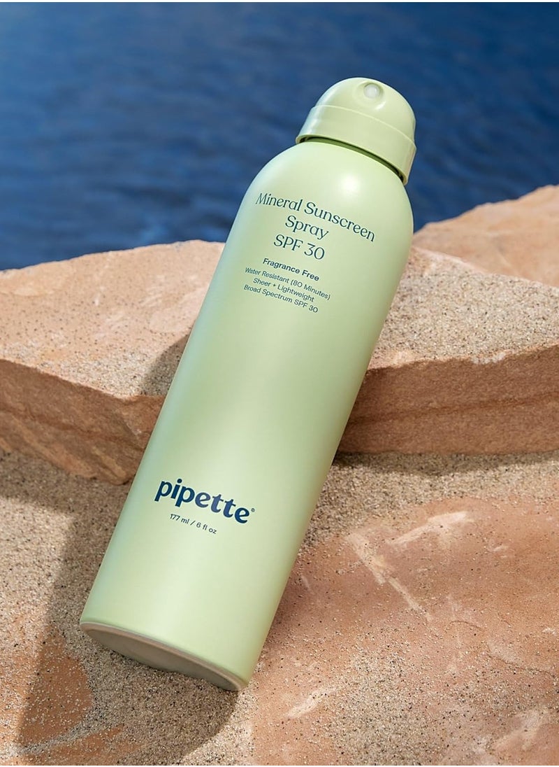 pipette Pipette Baby Mineral Sunscreen Spray SPF 30, Broad Spectrum with Non-Nano Zinc Oxide, Water Resistant UVB/UVA Non-Toxic Sun Protection for Kids & Sensitive Skin, 6 oz  - Image 4