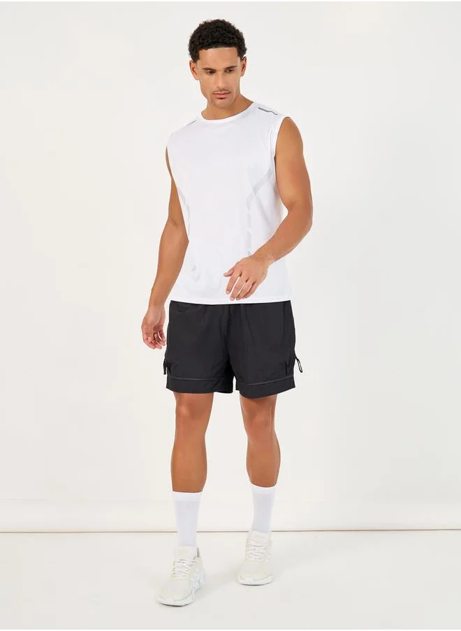 Styli 7inch Quick Dry Woven Shorts with Tape Hem & Zip Detail