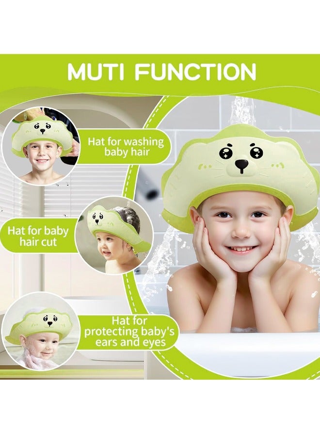 Baby Shower Cap, Baby Shower Cap Shield, Adjustable Toddler Bath Cap Shower Cap for Kids, Hat for Eye and Ear Protection for 0-9 Years Old Children, Shampoo Bathing Protection Head Eye Ear Shampoo Caps for Toddler Baby Kids Makes the Bath More Fun  - Image 4
