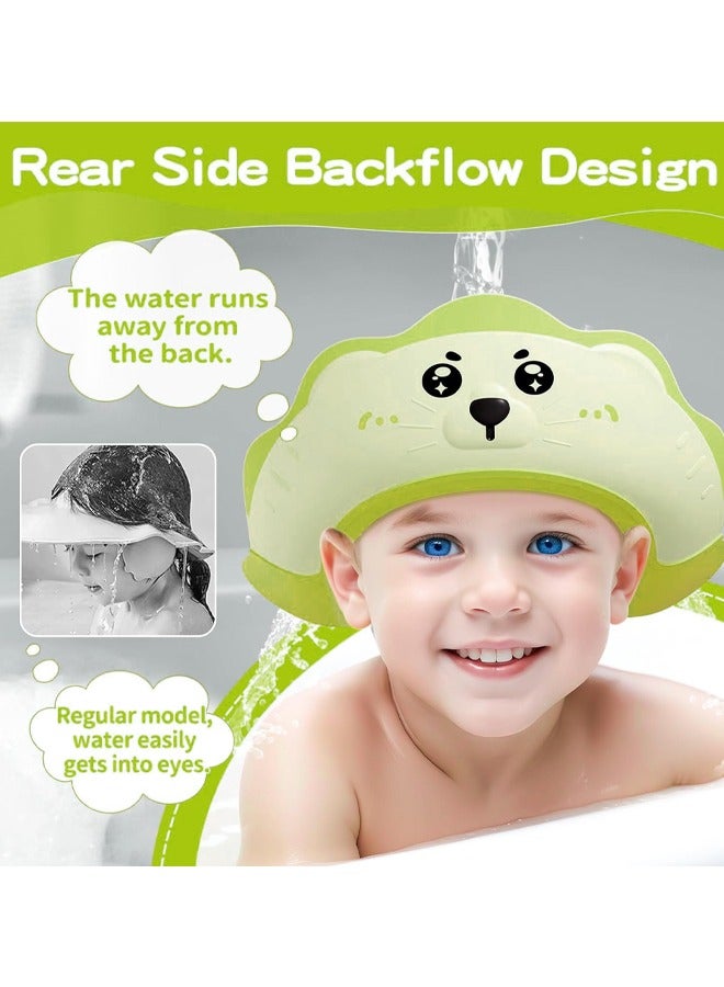 Baby Shower Cap, Baby Shower Cap Shield, Adjustable Toddler Bath Cap Shower Cap for Kids, Hat for Eye and Ear Protection for 0-9 Years Old Children, Shampoo Bathing Protection Head Eye Ear Shampoo Caps for Toddler Baby Kids Makes the Bath More Fun  - Image 5