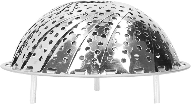 Vegetable Steamer Basket, Stainless Steel Retractable Steaming Rack Multifunctional Folding Water Filter Tray for Home - Image 1
