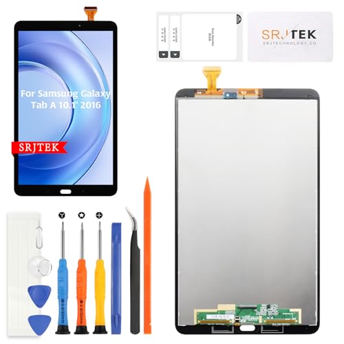 SRJTEK for Samsung Galaxy Tab A 10.1 2016 Screen Replacement T580 LCD Screen Replacement T585 LCD Display SM-T580 Touch Digitizer Compatible with SM-T585 Assembly Repair Parts(Black) - Image 1