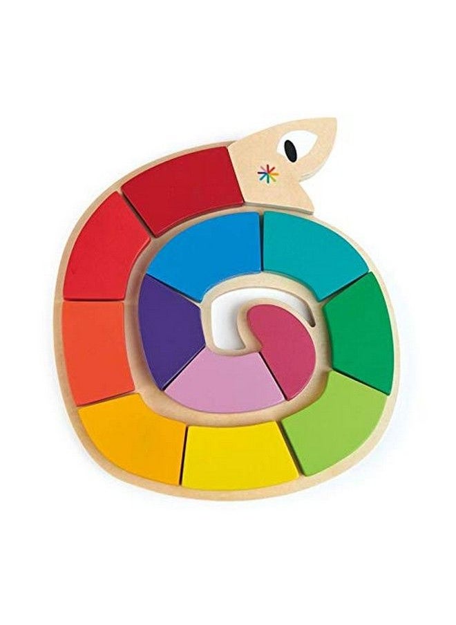 Tender Leaf Toys - Colour Me Happy 13 Pieces Educational Colour Sorting Wooden Puzzle Toy With 3 Dimensional Shapes Underneath Early Learning And Preschool Teaching Materials For Children 3+ - Image 1
