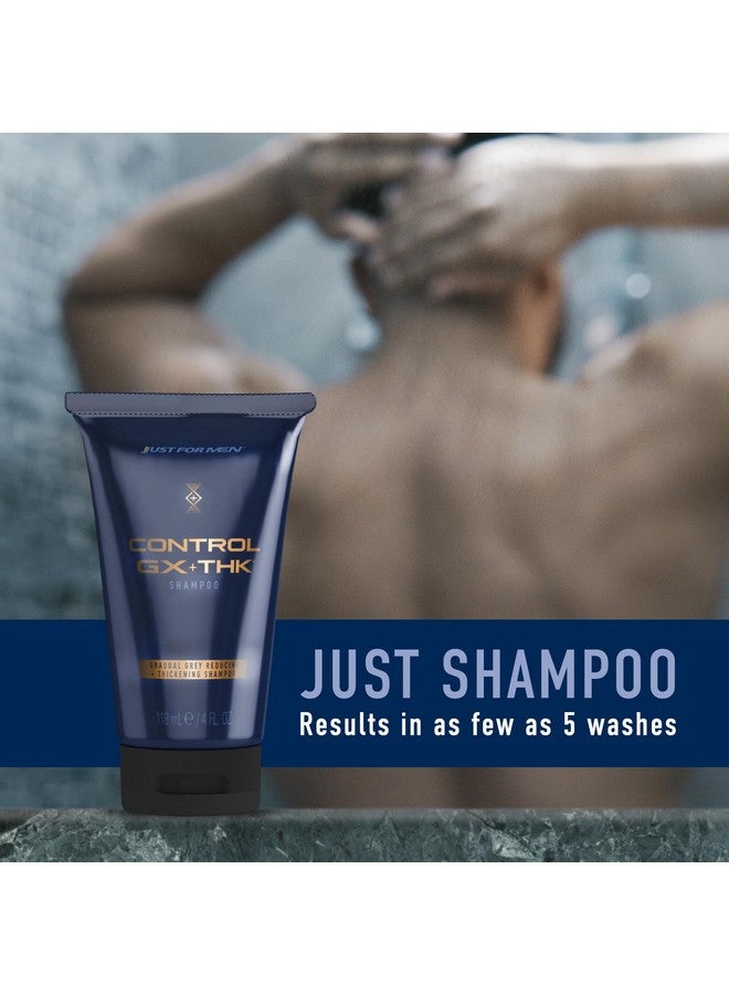 Just For Men Ust For Men Control Gx + Thk Grey Reducing And Thickening Shampoo With Alpha Keratin Thickens Hair Up To 20% Works With Every Hair Texture 4 Oz (Pack Of 1)  - Image 5