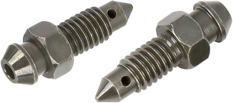 F FIERCE CYCLE 4Pcs M6x1mm Banjo Bolt Bleeder Screw with Cap for Motorcycle Brake Master Cylinder - Image 2