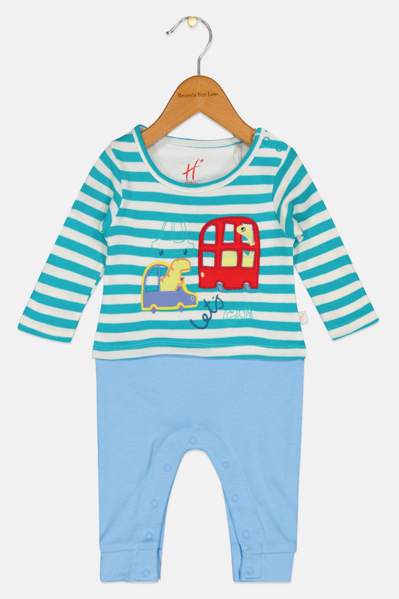 Hamleys Toddlers Boy Embroidered Long Sleeve Bodysuit, Multicolor - Image 2