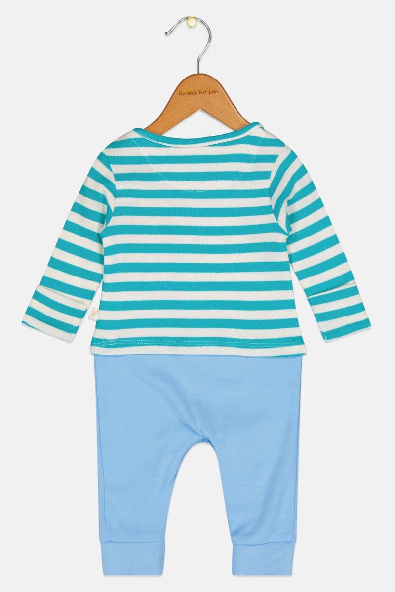 Hamleys Toddlers Boy Embroidered Long Sleeve Bodysuit, Multicolor - Image 3